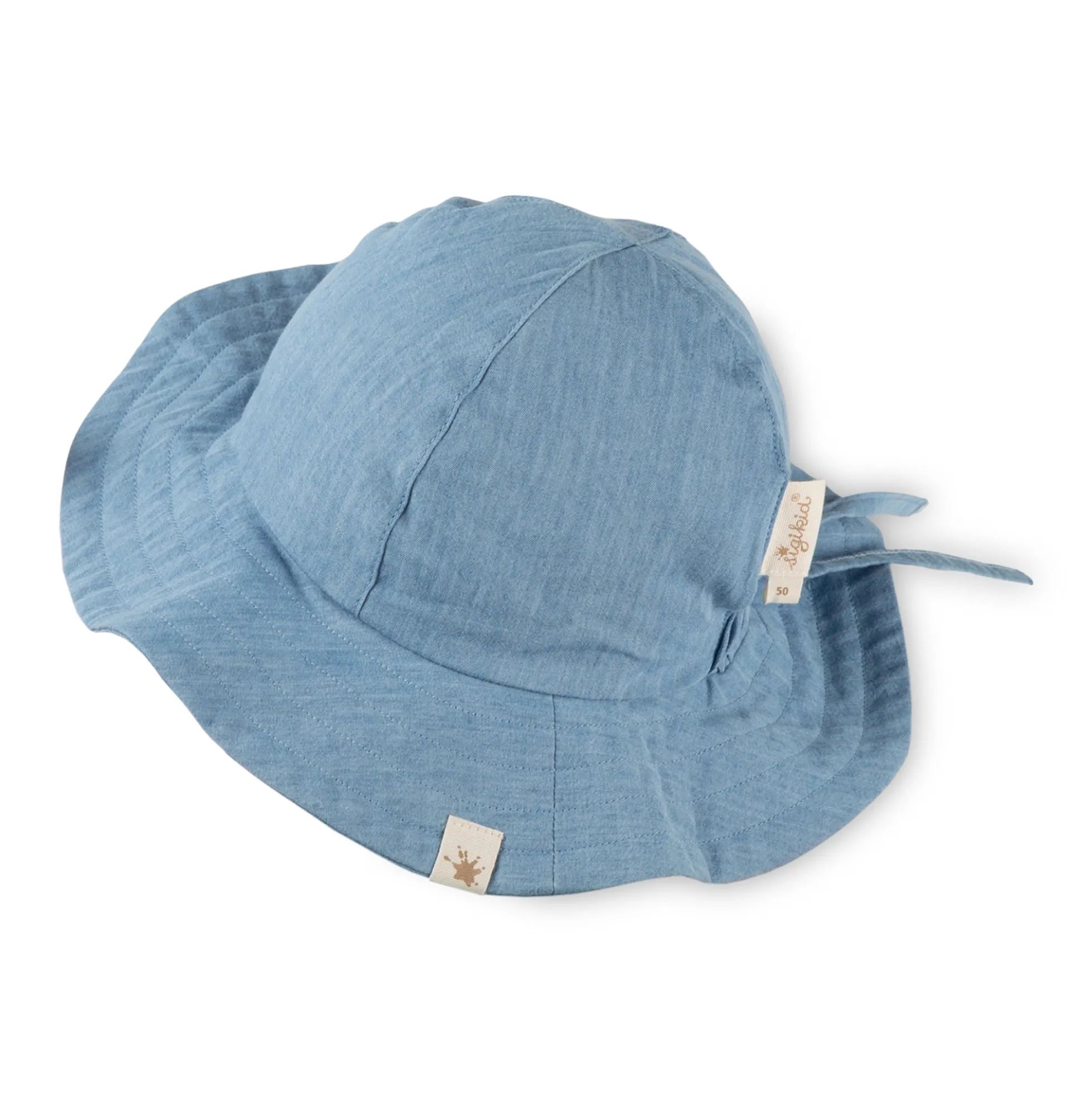 Kinder Chambray Sonnenhut, hellblau
