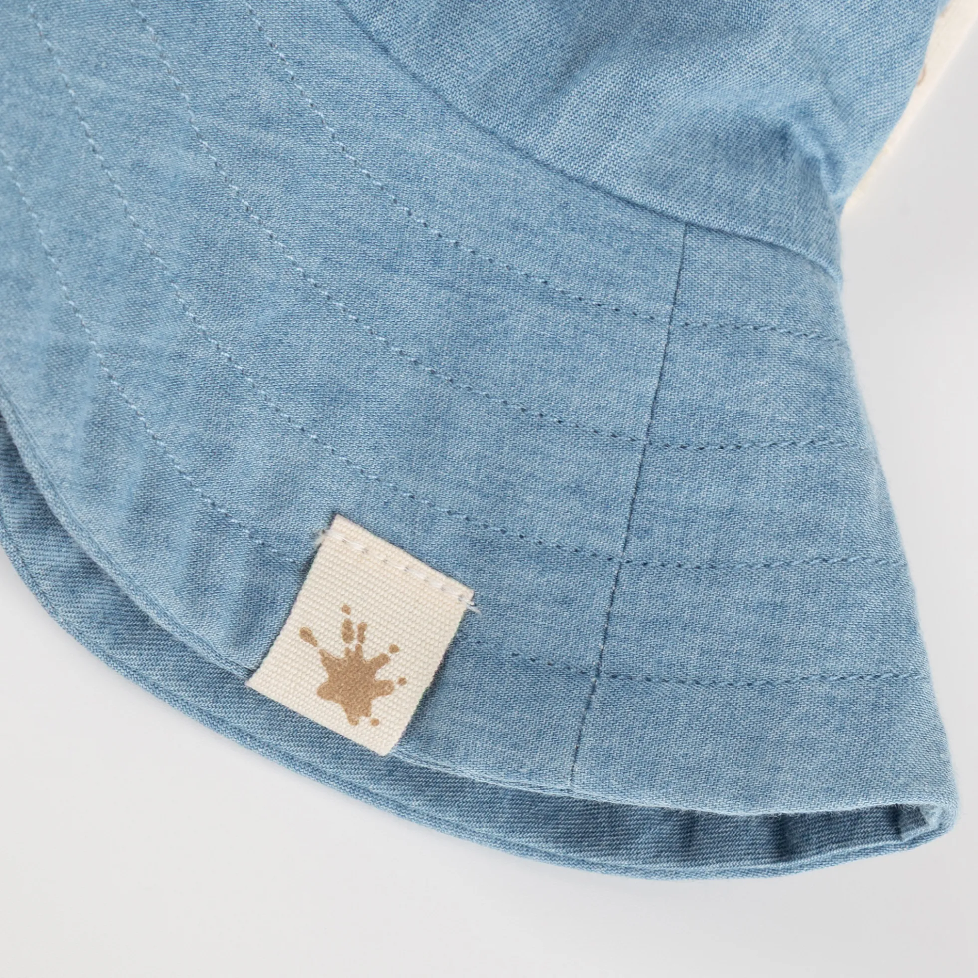 Kinder Chambray Sonnenhut, hellblau