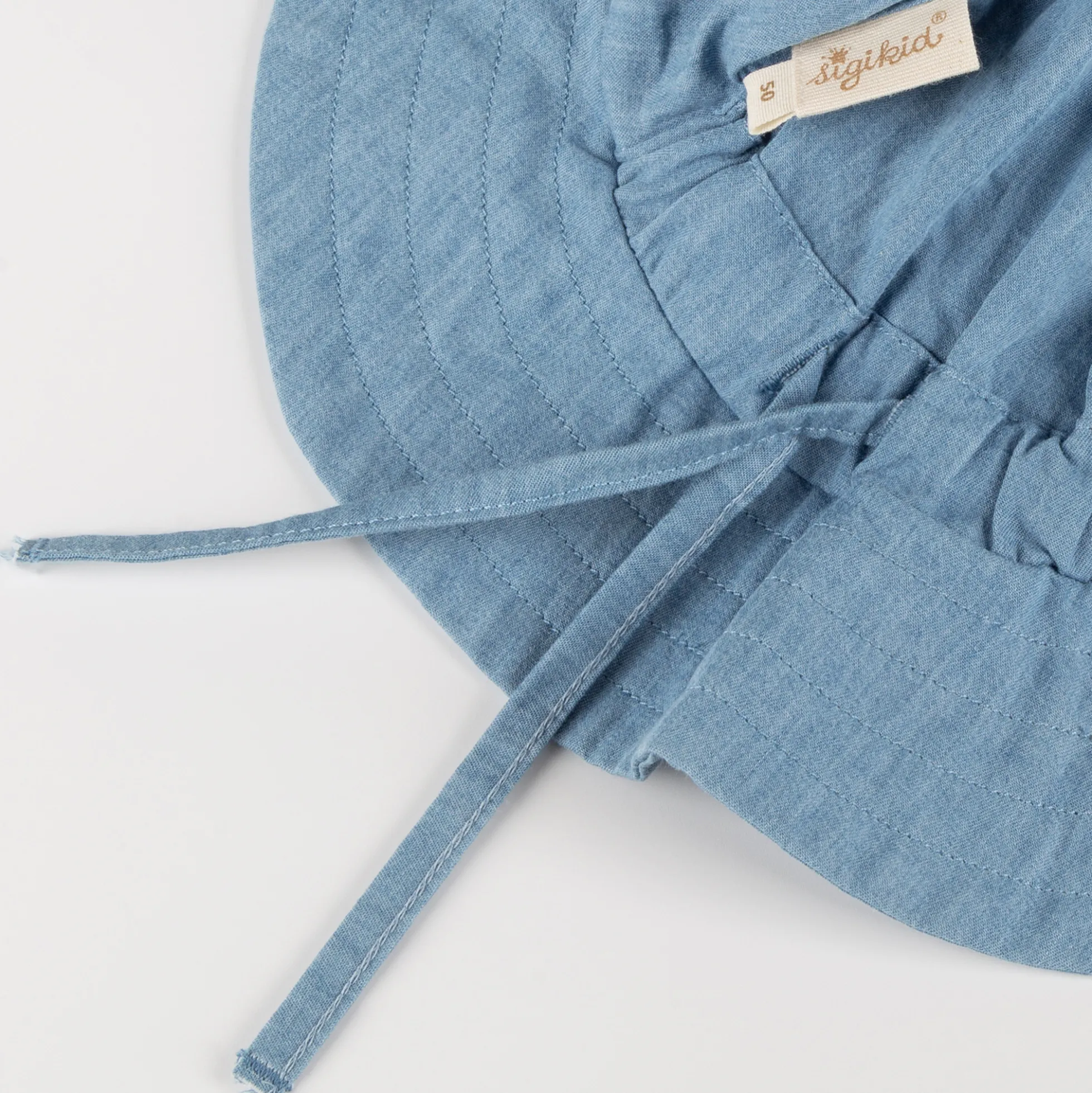 Kinder Chambray Sonnenhut, hellblau