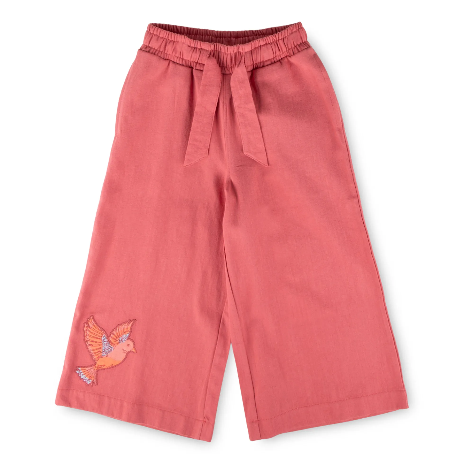 Kinder Culotte mit Vogel Motiv, rosarot
