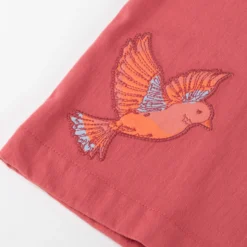 Kinder Culotte mit Vogel Motiv, rosarot