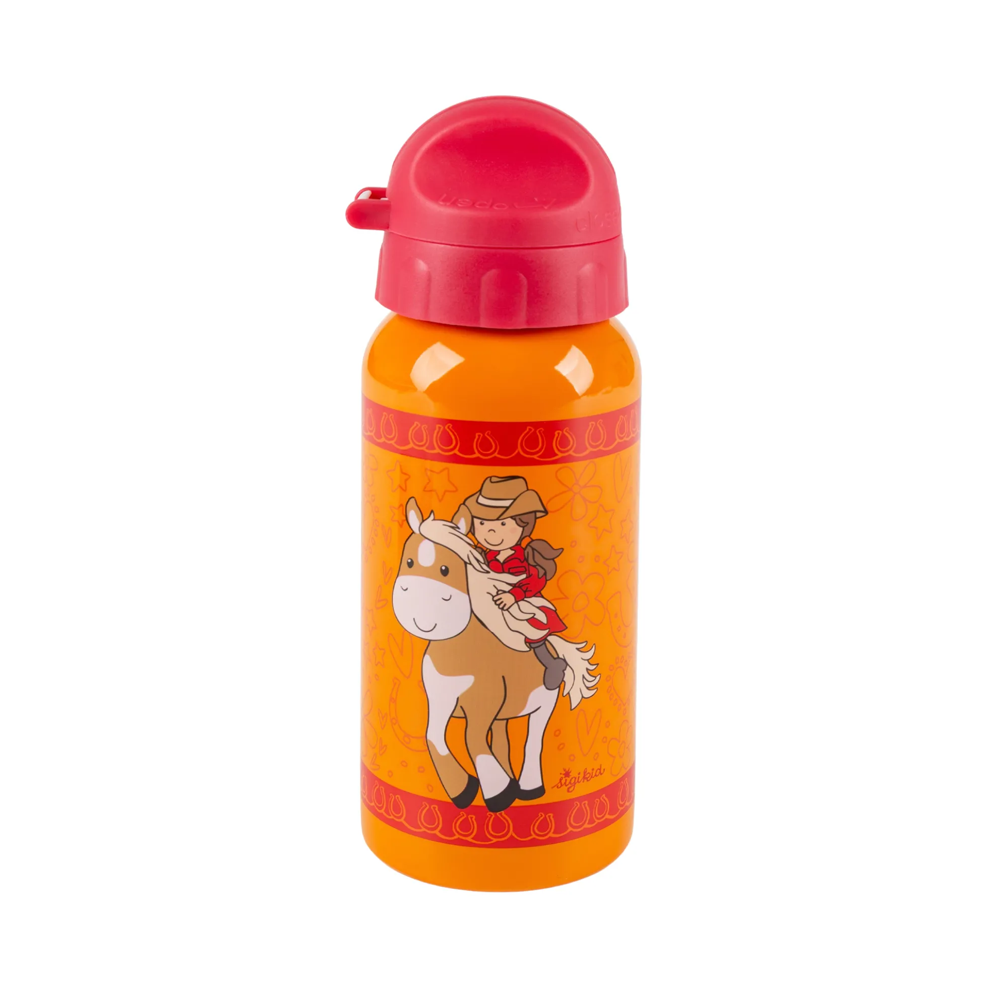 Kinder Edelstahl-Trinkflasche Pferdefreundin Gina Galopp