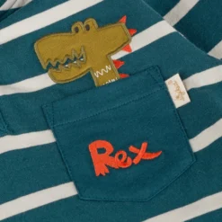 Kinder Henleyshirt mit Brusttasche, Dino Fun