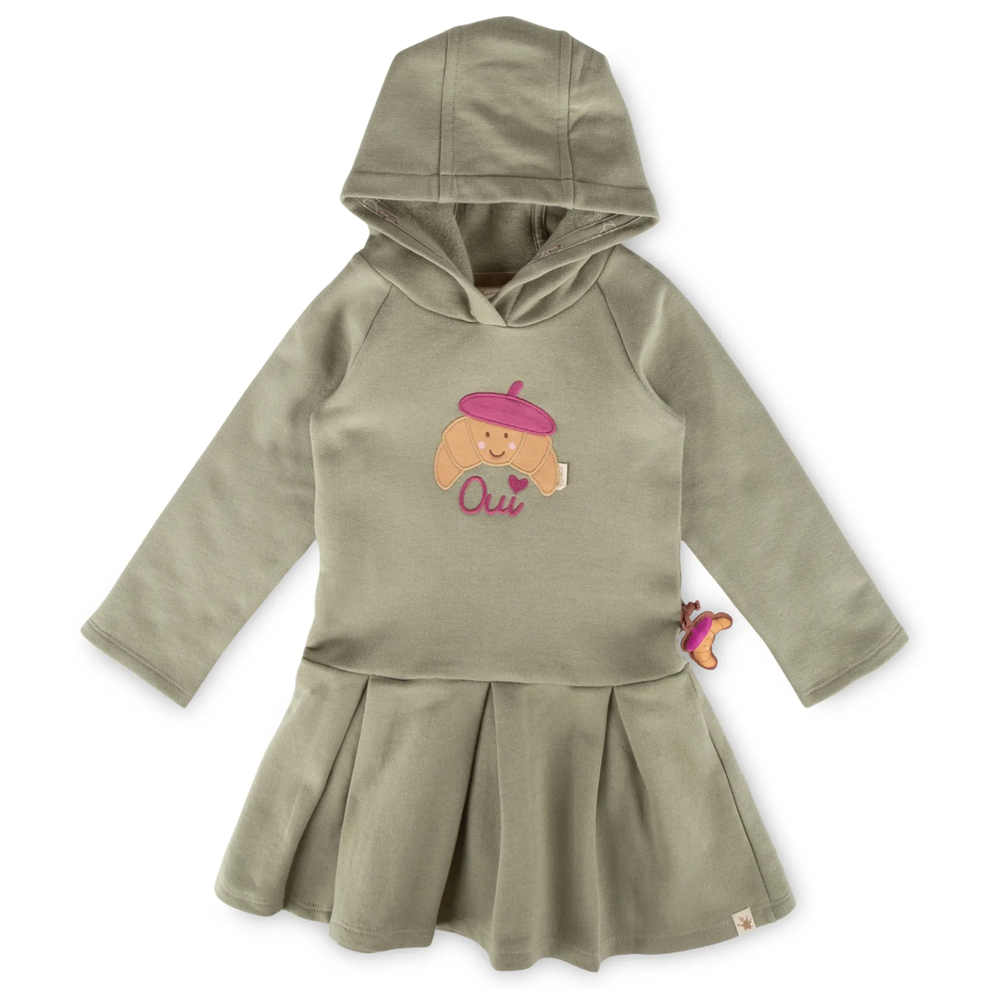 Kinder Hoody Sweatkleid mit Faltenrock, Petit Croissant