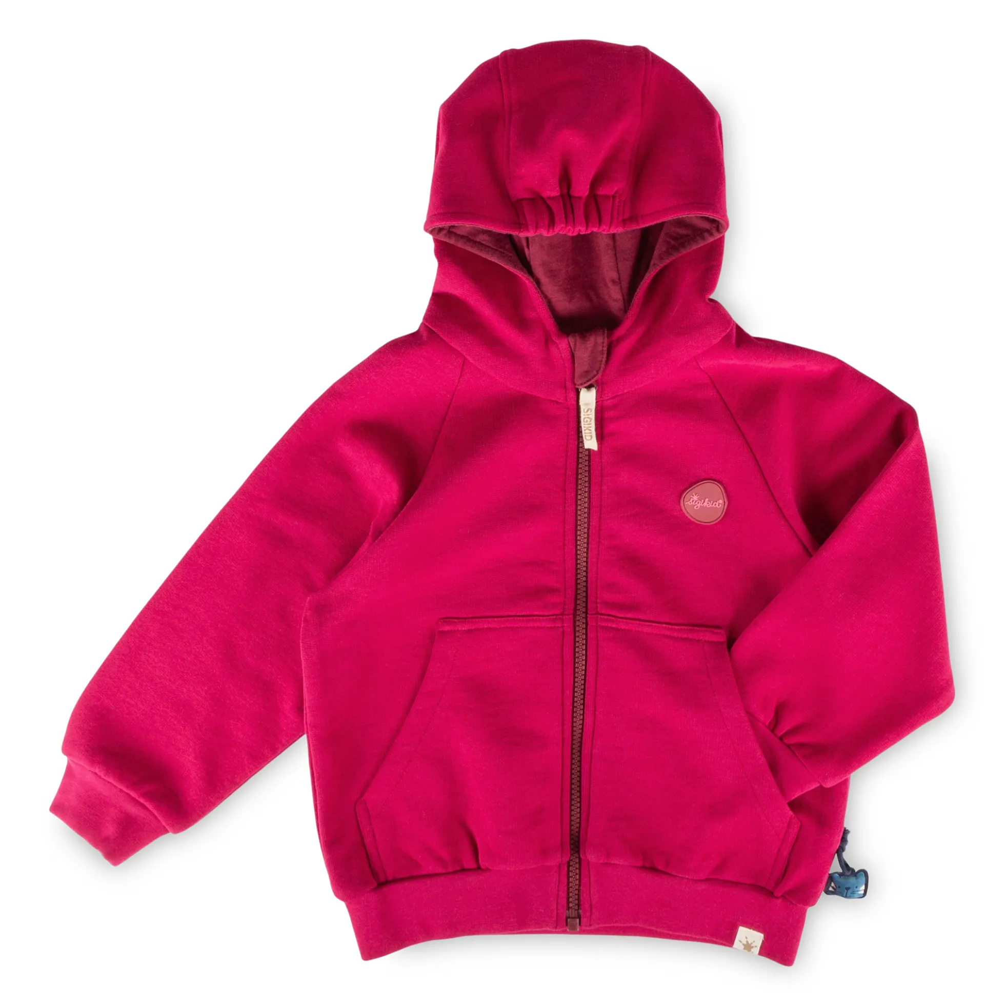 Kinder Kapuzen Sweatjacke Herz, pink