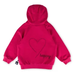 Kinder Kapuzen Sweatjacke Herz, pink