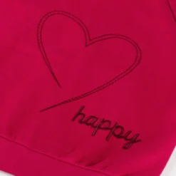 Kinder Kapuzen Sweatjacke Herz, pink