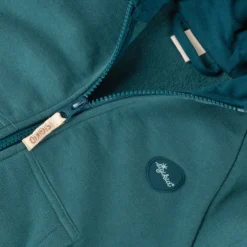 Kinder Kapuzen Sweatjacke Klecks, petrolblau