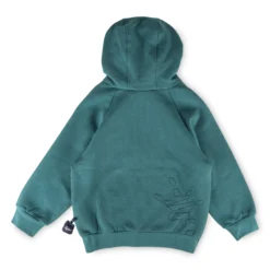Kinder Kapuzen Sweatjacke Klecks, petrolblau