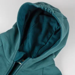 Kinder Kapuzen Sweatjacke Klecks, petrolblau