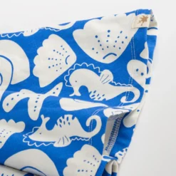 Kinder Kleid Strand, blau mit weiß