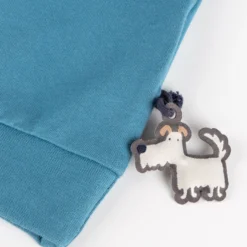 Kinder Langarmshirt Bär, blau