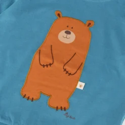 Kinder Langarmshirt Bär, blau