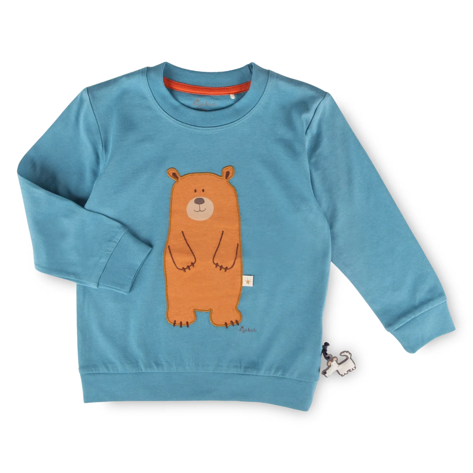 Kinder Langarmshirt Bär, blau