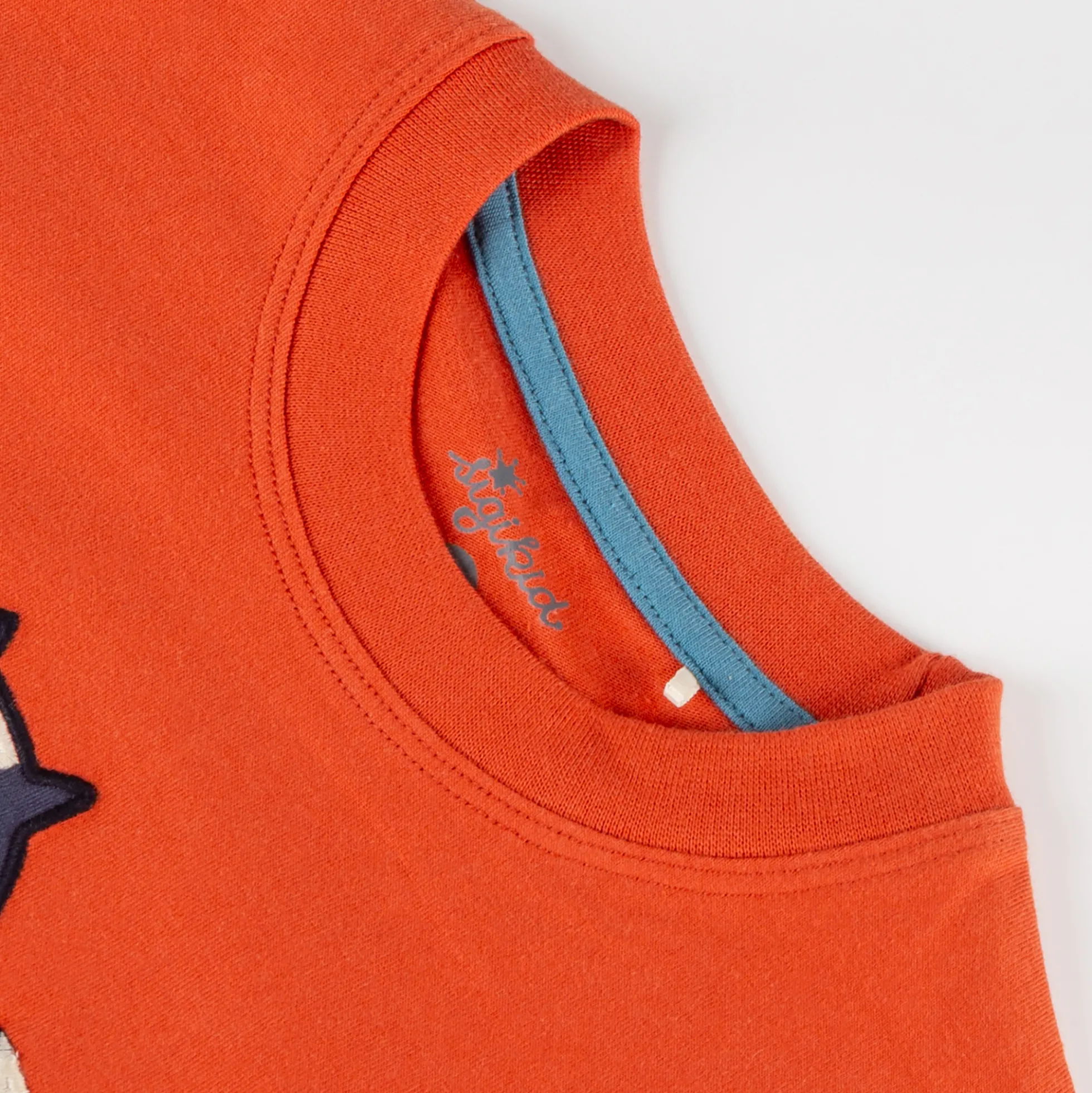 Kinder Langarmshirt Dachs, orange
