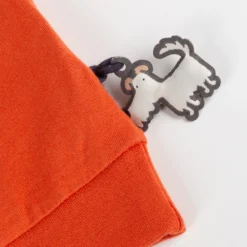 Kinder Langarmshirt Dachs, orange