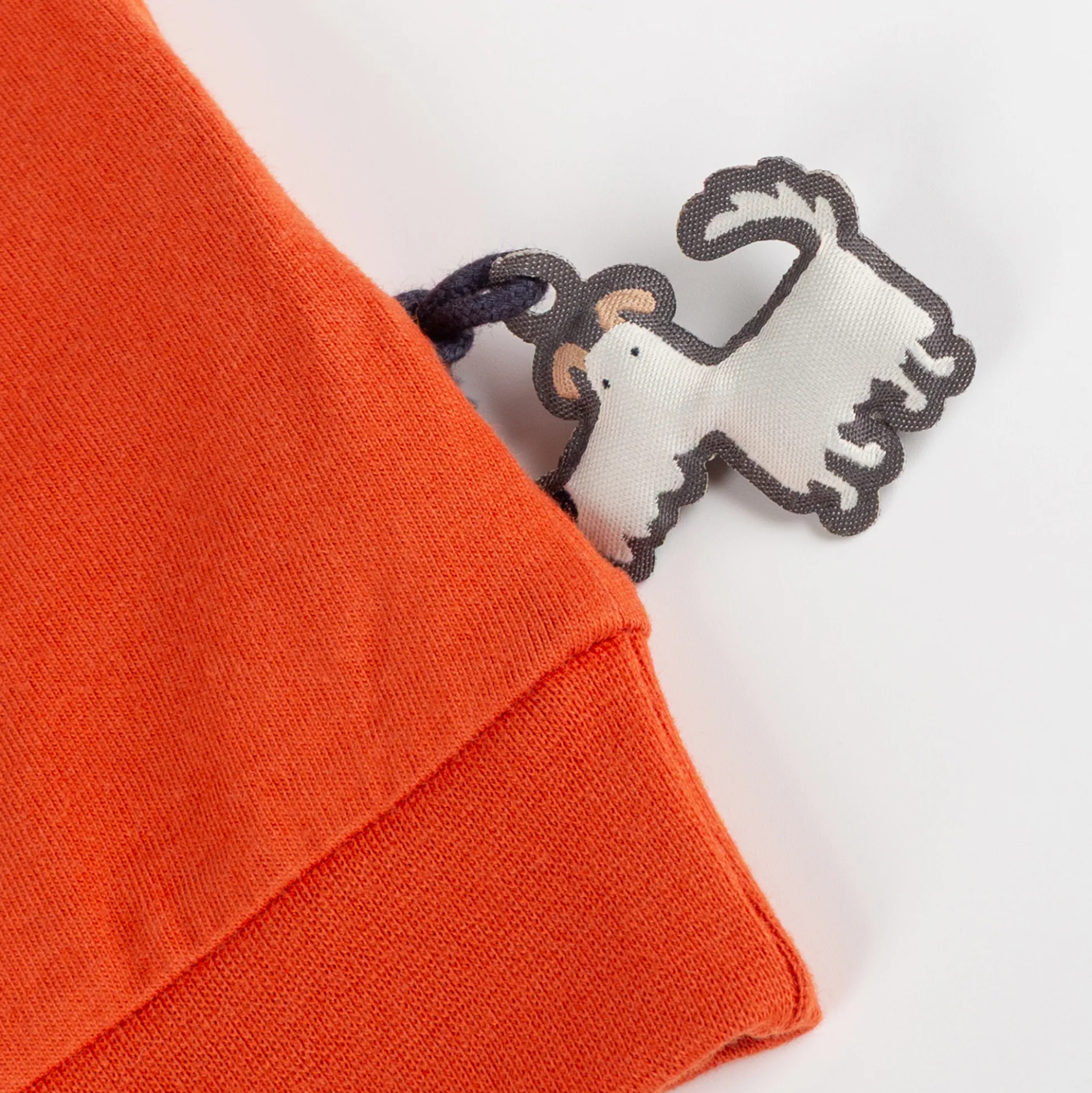 Kinder Langarmshirt Dachs, orange