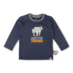 Kinder Langarmshirt Eisbär Polar Friends, dunkelblau