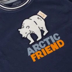 Kinder Langarmshirt Eisbär Polar Friends, dunkelblau