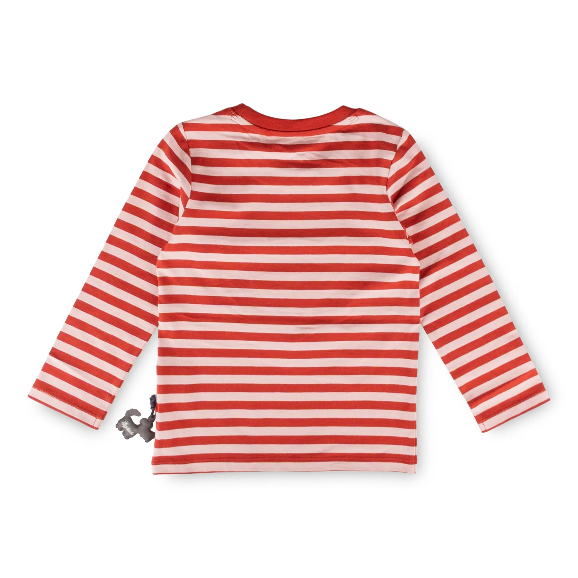 Kinder Langarmshirt Fuchs, rosa/rot gestreift