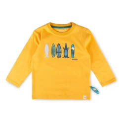 Kinder Langarmshirt Hai, gelb