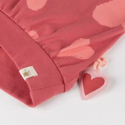 Kinder Langarmshirt mit Herzchen Print, rosarot