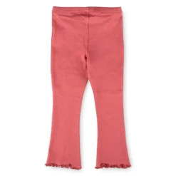 Kinder Leggings boot-cut mit Kräuselsaum, rosarot