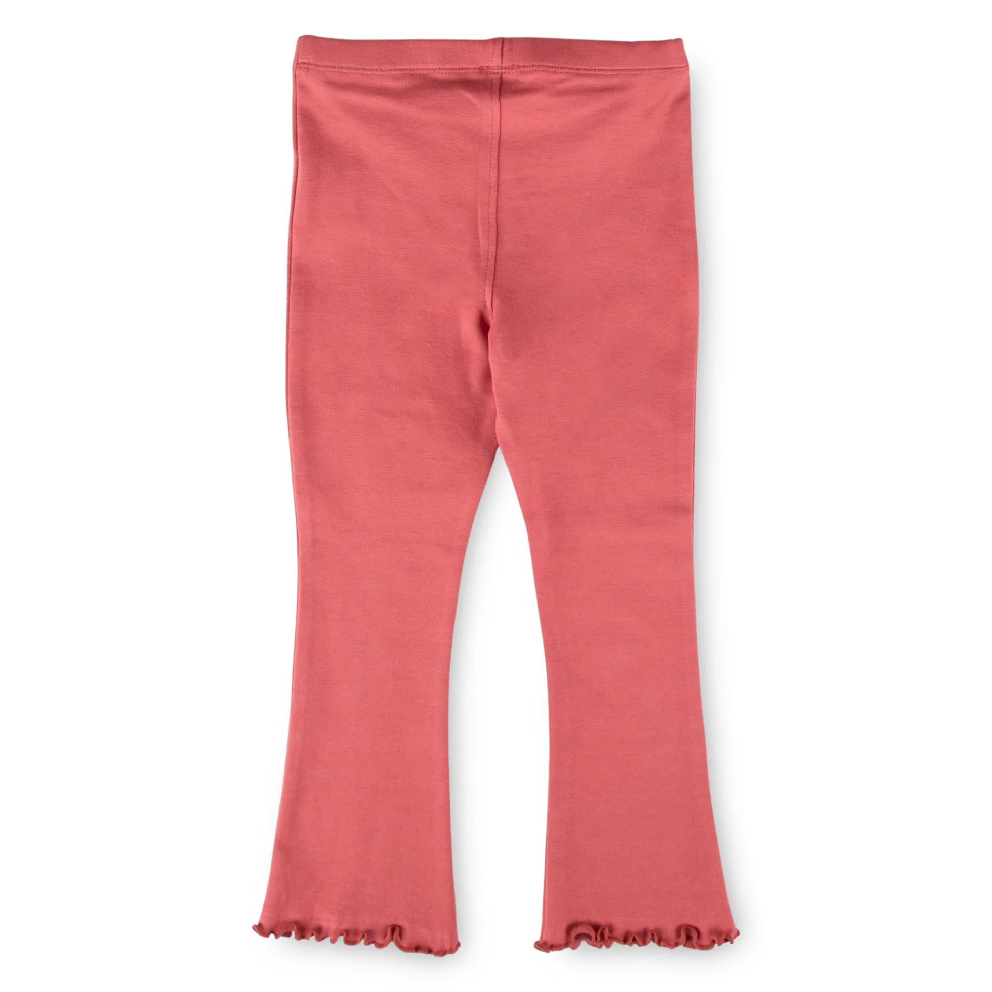 Kinder Leggings boot-cut mit Kräuselsaum, rosarot