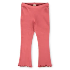 Kinder Leggings boot-cut mit Kräuselsaum, rosarot