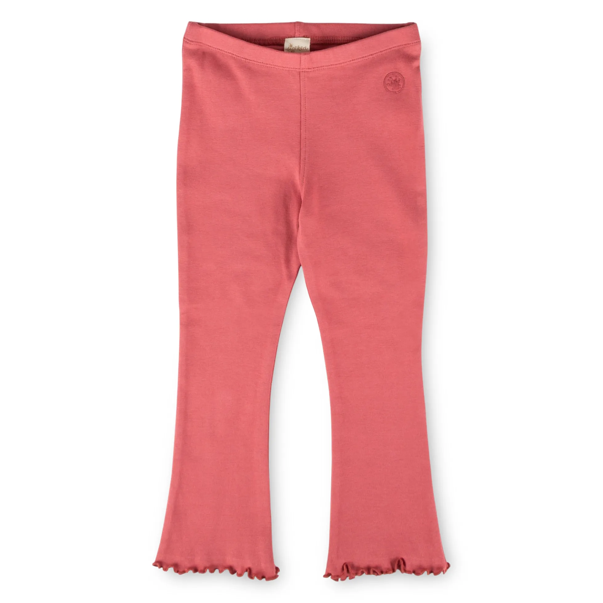 Kinder Leggings boot-cut mit Kräuselsaum, rosarot