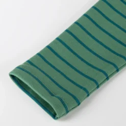 Kinder Leggings, grün geringelt