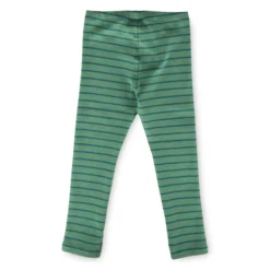 Kinder Leggings, grün geringelt