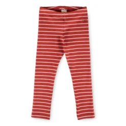 Kinder Leggings, rot gestreift