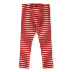 Kinder Leggings, rot gestreift