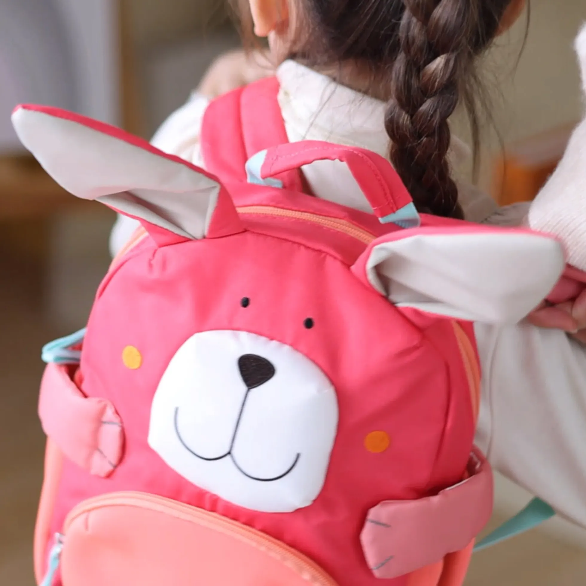 Kinder Pfötchenrucksack Hase