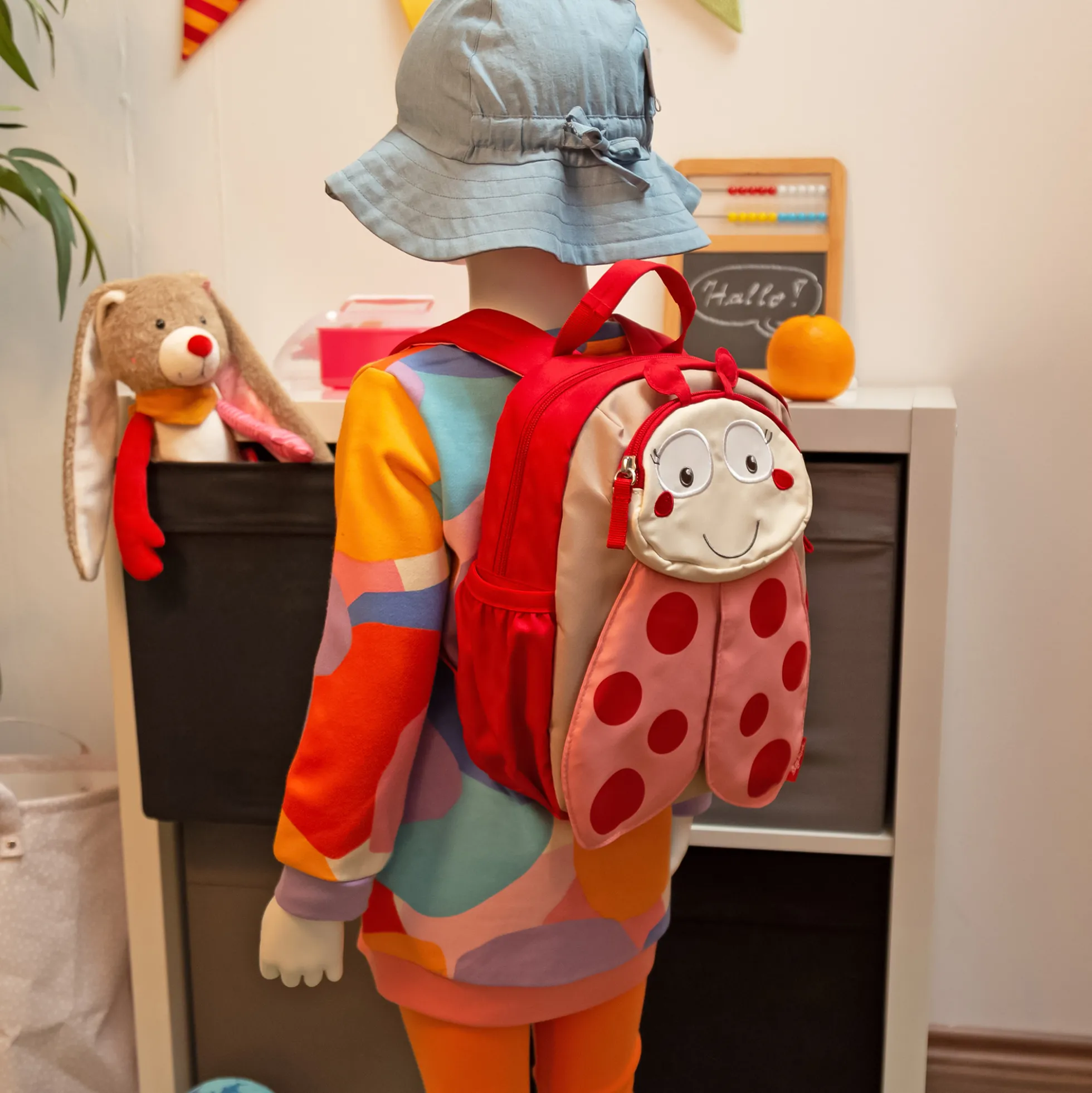 Kinder Pfötchen Rucksack Marienkäfer