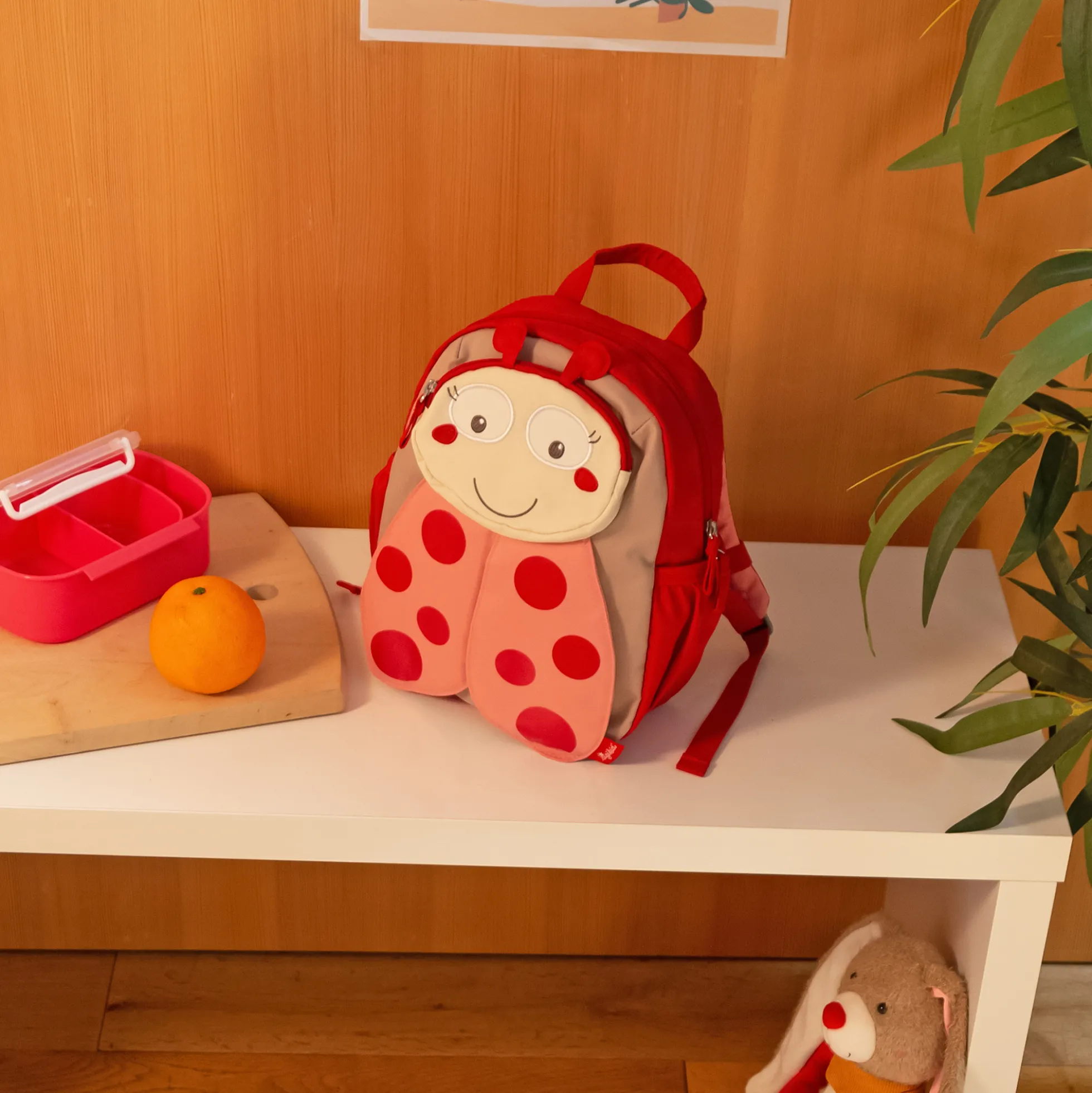 Kinder Pfötchen Rucksack Marienkäfer