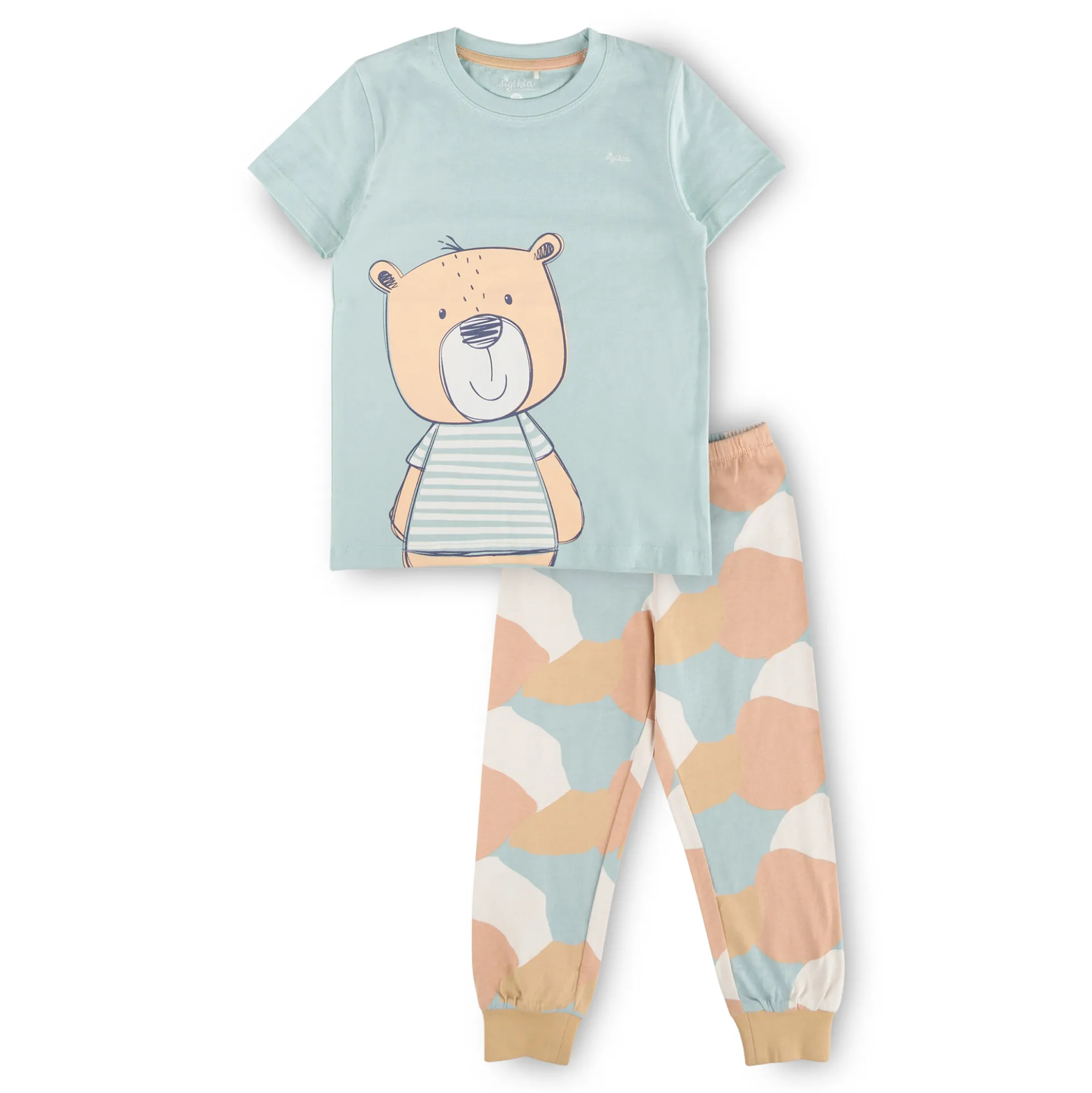Kinder Pyjama Bär, hellblau