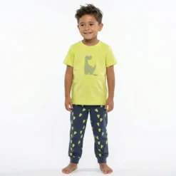 Kinder Pyjama Dino, hellgrün
