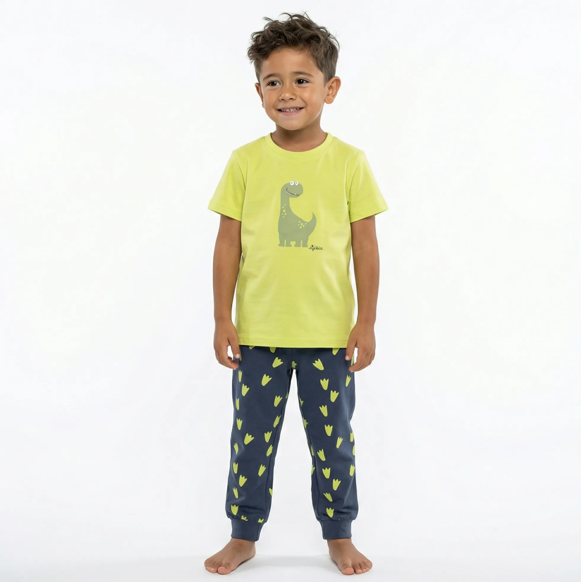 Kinder Pyjama Dino, hellgrün