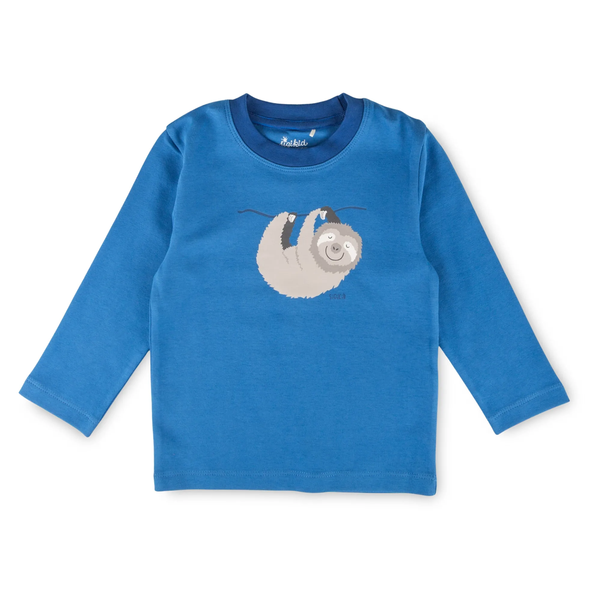 Kinder Pyjama Faultier blau