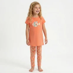 Kinder Pyjama Fisch, rosa