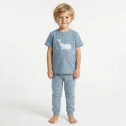 Kinder Pyjama Wal, hellblau