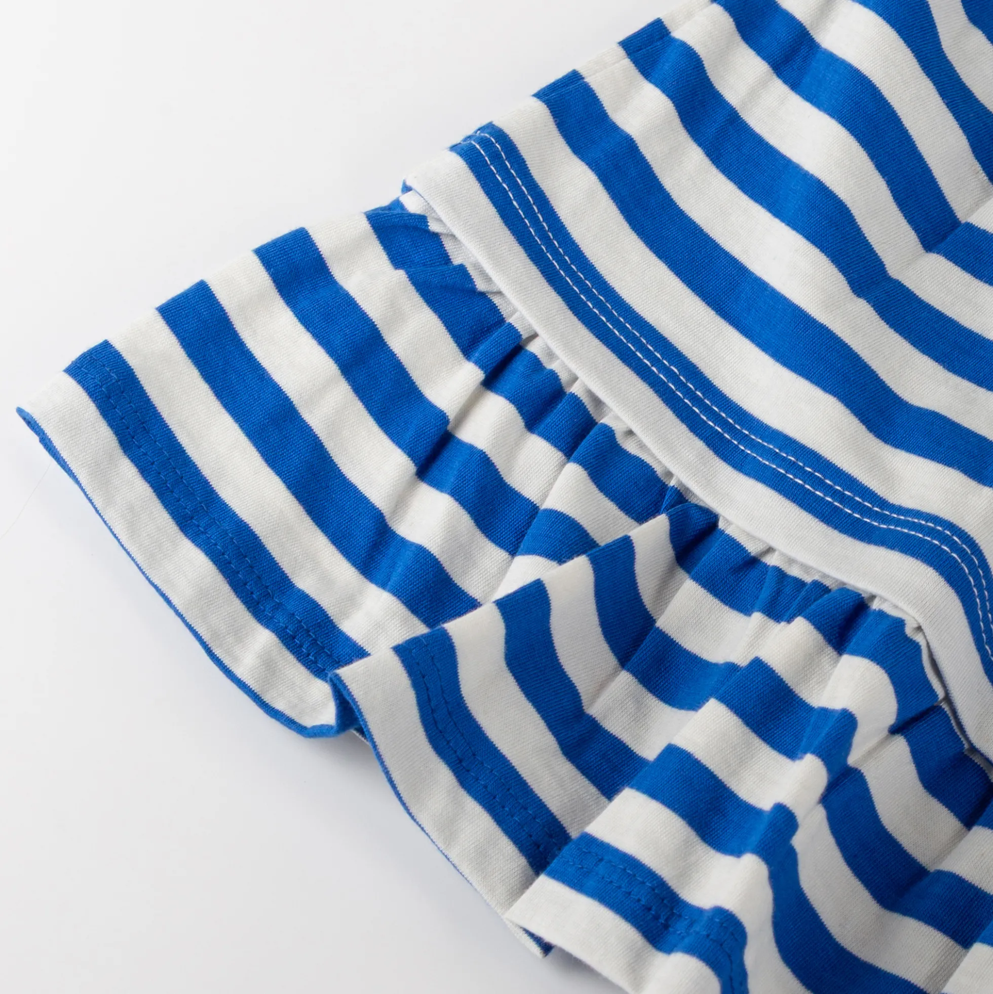 Kinder Ringel Kleid Seepferdchen,blau-weiß