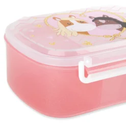 Kinder Set 400ml Edelstahl Trinkflasche und Brotbox,Pony Love