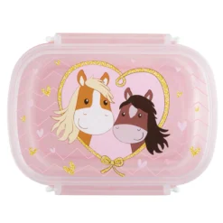 Kinder Set 400ml Edelstahl Trinkflasche und Brotbox,Pony Love