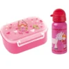 Kinder Set 400ml Edelstahl Trinkflasche und Brotbox, Pinky Queeny