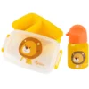 Kinder Set 250 ml Edelstahl-Trinkflasche und Brotbox, Löwe