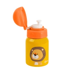 Kinder Set 250 ml Edelstahl-Trinkflasche und Brotbox, Löwe