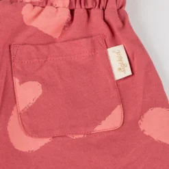 Kinder Shorts mit Herzchen Print, rosarot